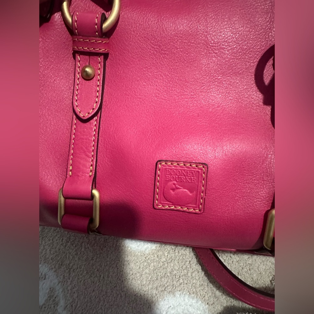 Dooney & Bourke Fuchsia Leather Satchel florentine - Picture 3 of 7